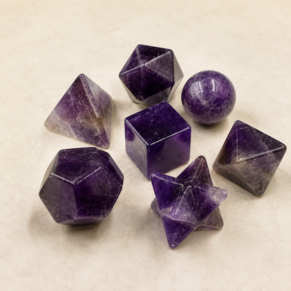 Amethyst Geometry Set (Clairvoyance  and Breaking Addictions)  DestGlow