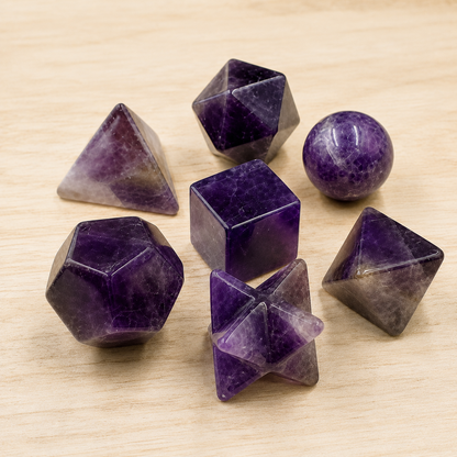 Amethyst Geometry Set (Clairvoyance  and Breaking Addictions)  DestGlow