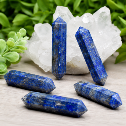 Lapis Lazuli Double Terminated Point Pencil, Lapis Lazuli Point  DestGlow