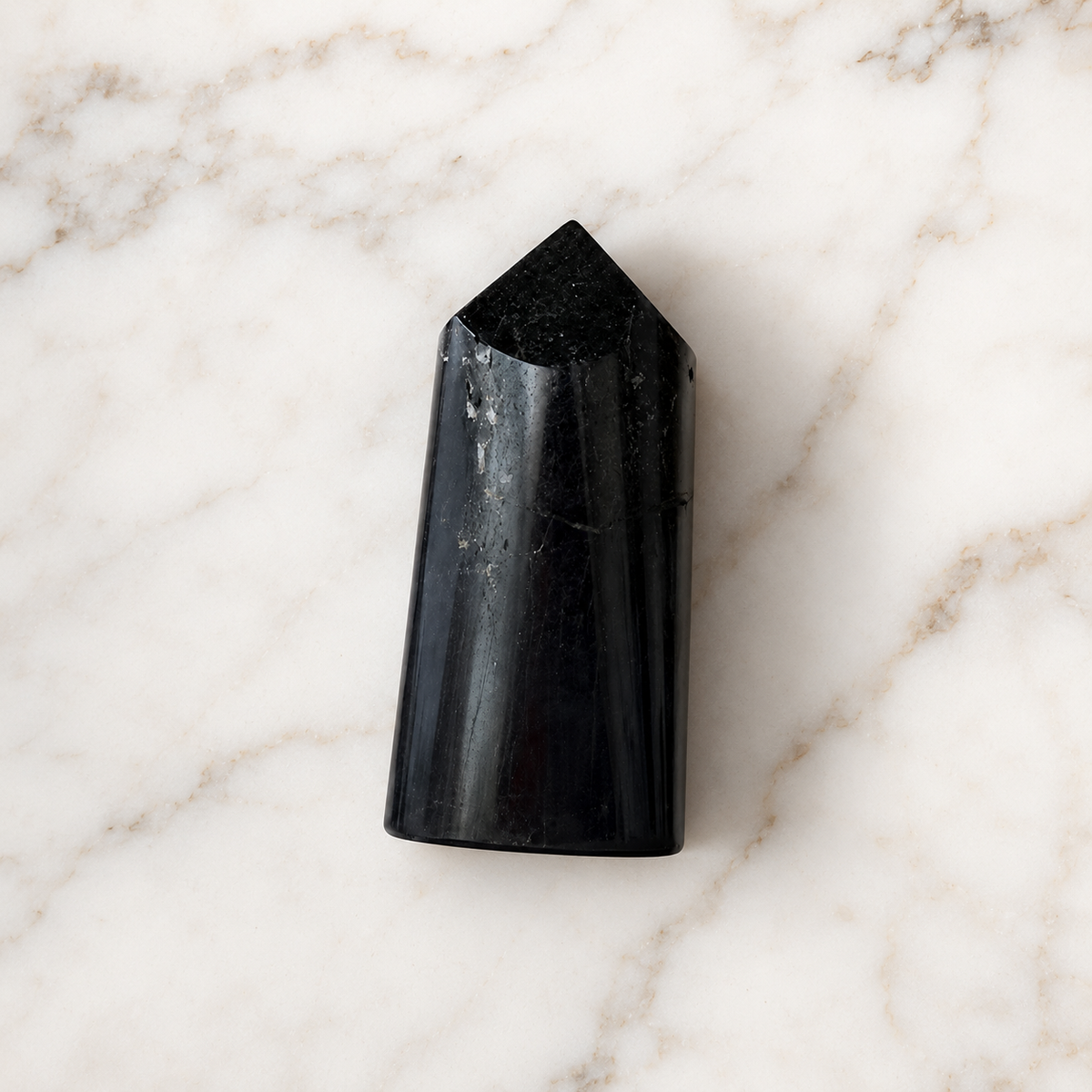 Polished Black Tourmaline Points (Cleansing and Resolution)  DestGlow