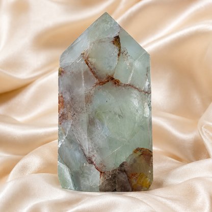 Polished Green Fluorite Points (Focus and Manifestation)  DestGlow