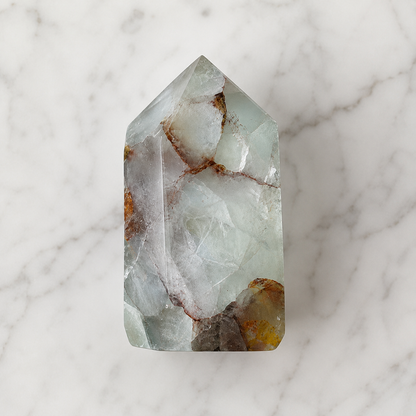 Polished Green Fluorite Points (Focus and Manifestation)  DestGlow