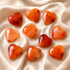 Carnelian Heart Crystal, Puffy Mini 1 Inch Pocket Crystal Heart  DestGlow