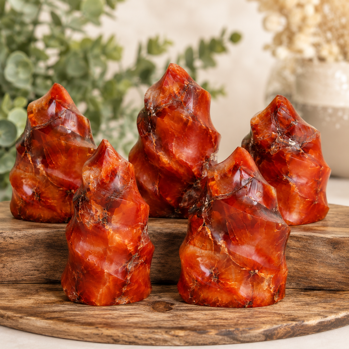 Polished Carnelian  Freeform Crystal (Courage  and Confidence )  DestGlow