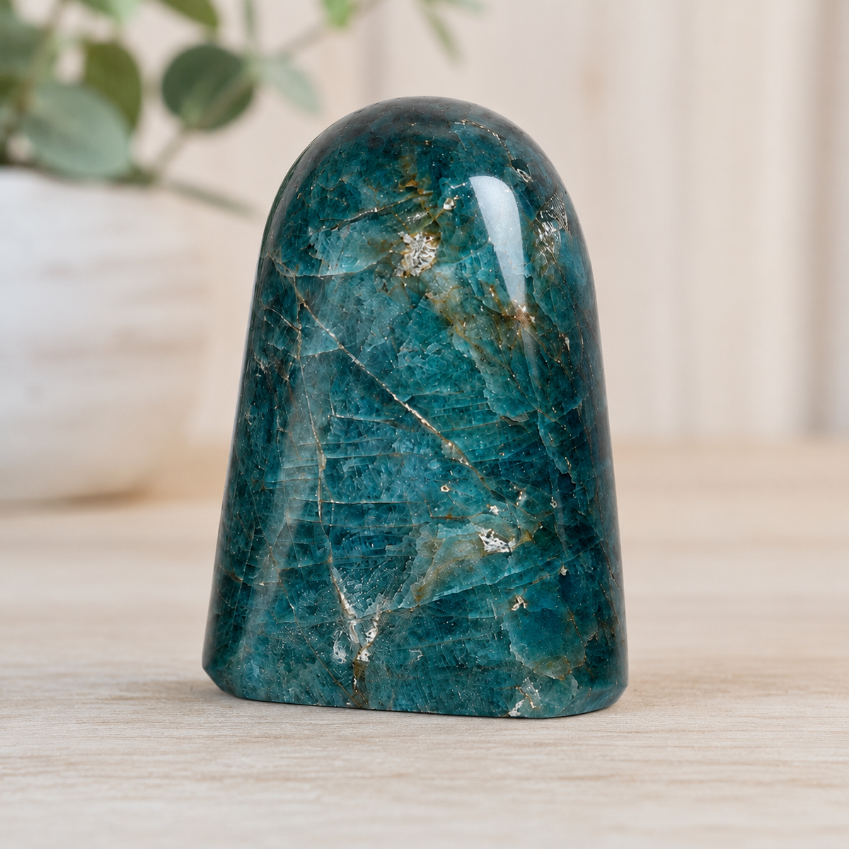 Polished Apatite Freeform Crystal (Strength and Clarity)  DestGlow