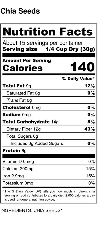 Chia Seeds, Organic by Country Life Natural Foods