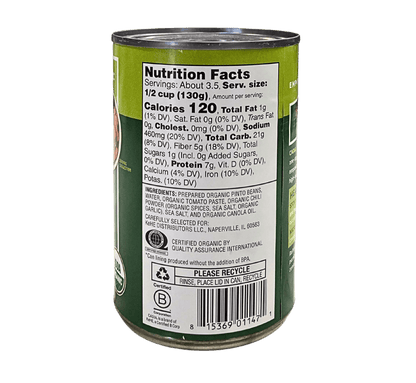 Chili Beans, Organic, Cadia by Country Life Natural Foods