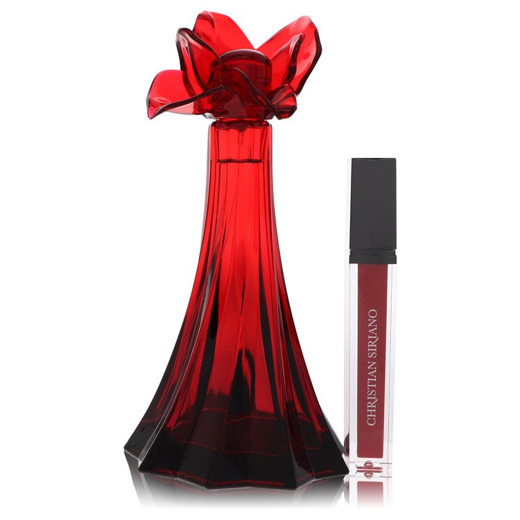 Christian Siriano Ooh La Rouge by Christian Siriano Eau De Parfum Spray + 0.21 Oz Red Lip Gloss (Unboxed) 3.4 oz for Women 