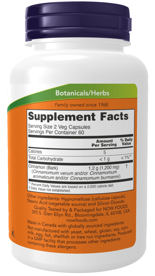 Cinnamon Bark 600 mg by Country Life Natural Foods