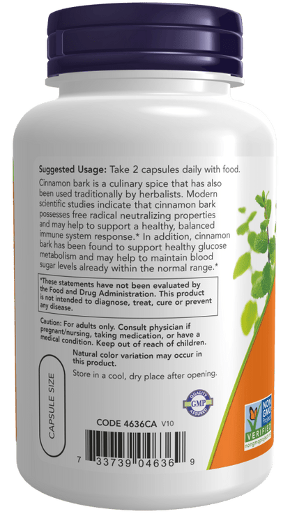 Cinnamon Bark 600 mg by Country Life Natural Foods