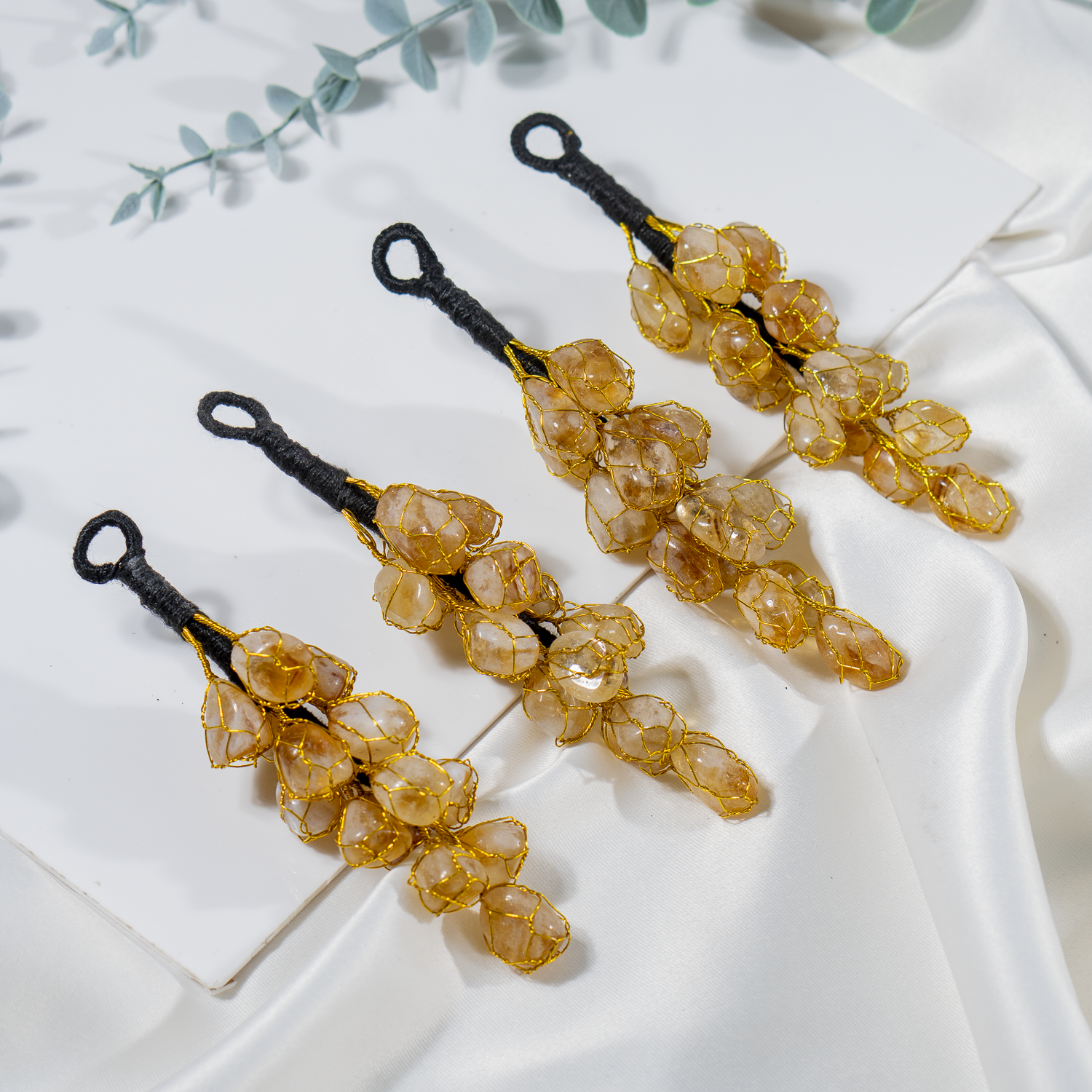 Natural Citrine Crystal Hanger | Citrine Hanger | Car Hanger  DestGlow
