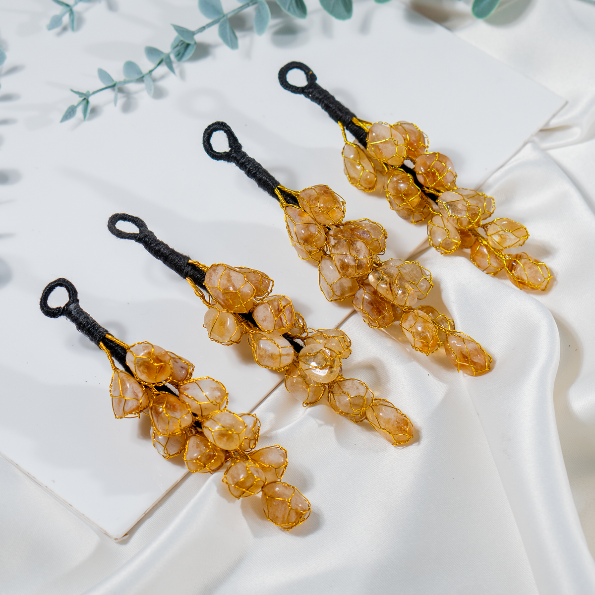 Natural Citrine Crystal Hanger | Citrine Hanger | Car Hanger  DestGlow