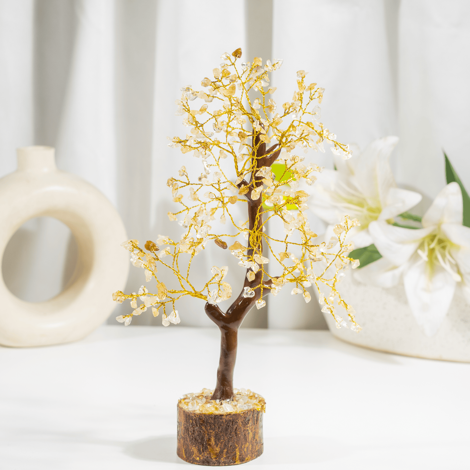 Citrine Gemstone Tree, Crystal Tree Of Life.
