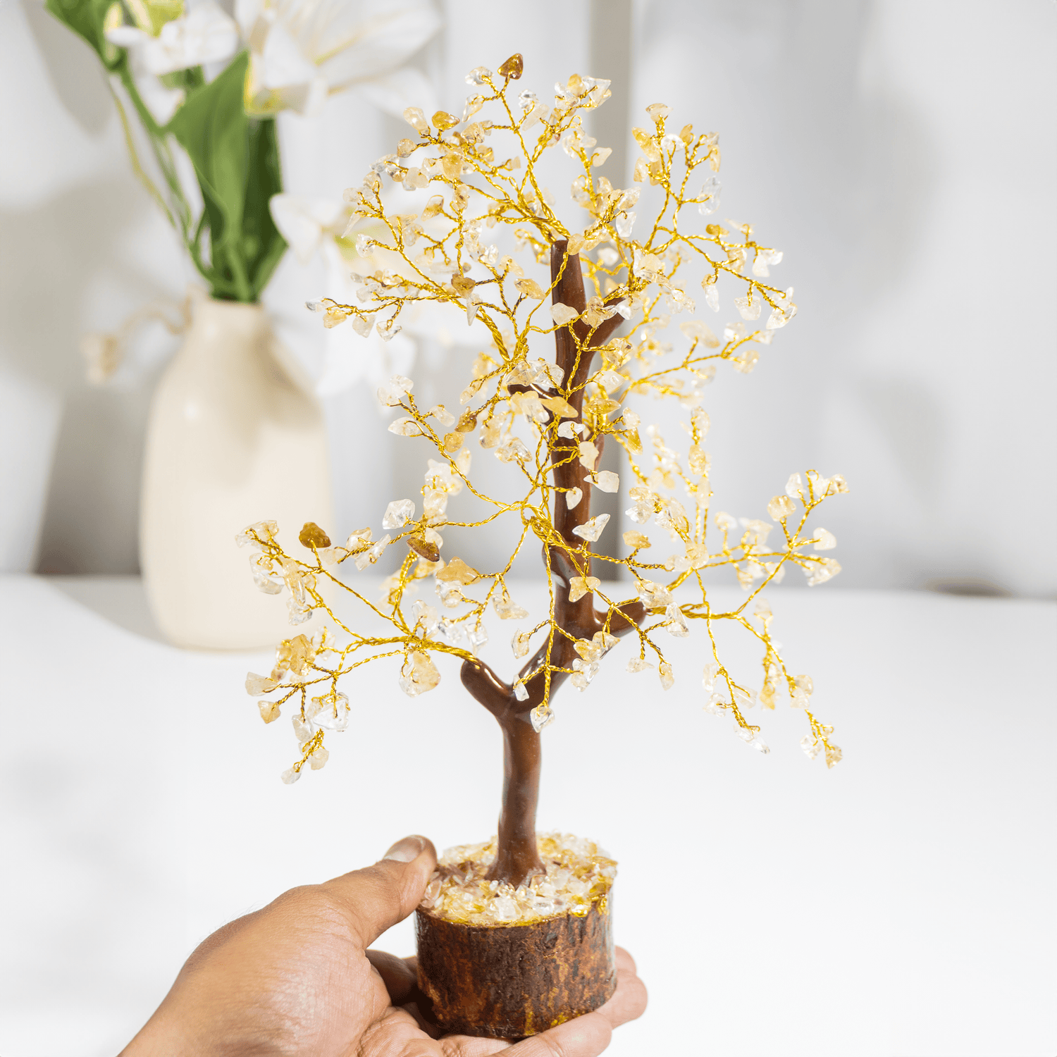 Citrine Gemstone Tree, Crystal Tree Of Life.
