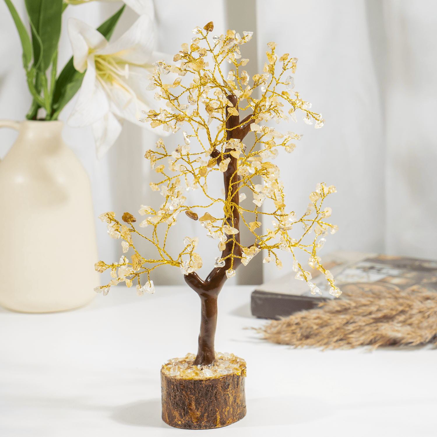 Citrine Gemstone Tree, Crystal Tree Of Life.