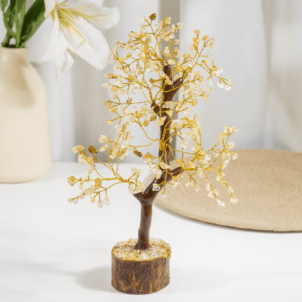 Citrine Gemstone Tree, Crystal Tree Of Life.
