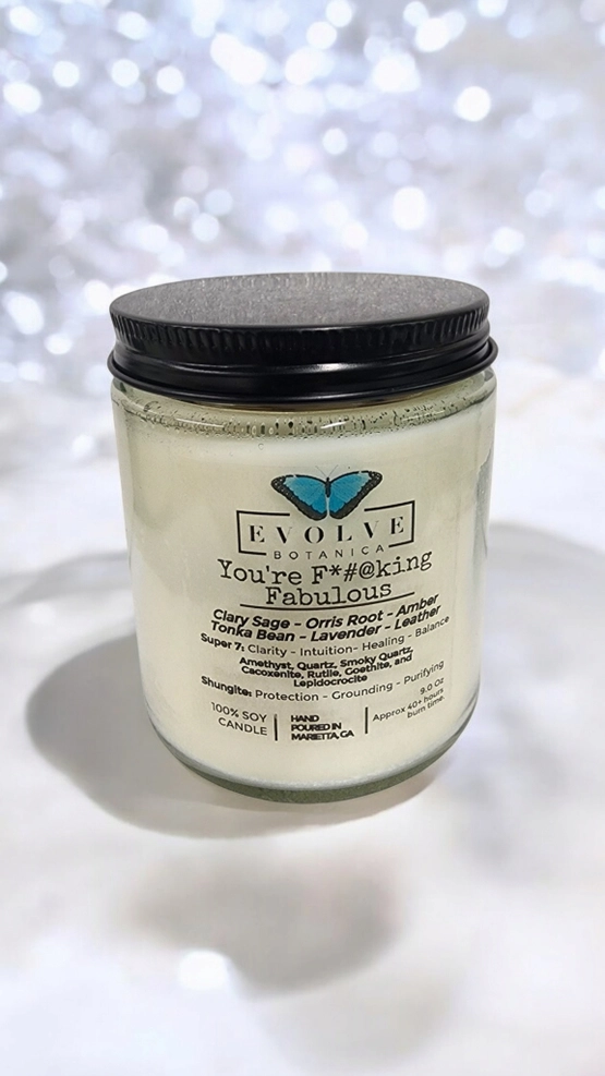 Classic 9oz Jam Jar Crystal Soy Candle - You&