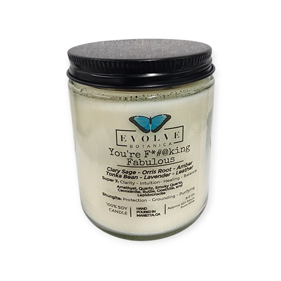 Classic 9oz Jam Jar Crystal Soy Candle - You&