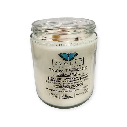 Classic 9oz Jam Jar Crystal Soy Candle - You&