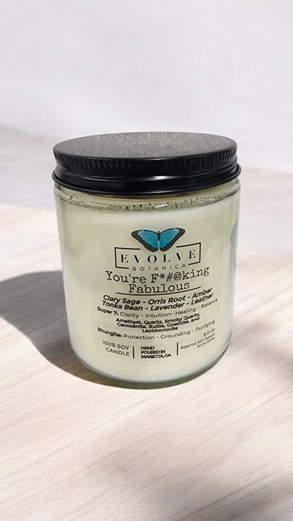 Classic 9oz Jam Jar Crystal Soy Candle - You&