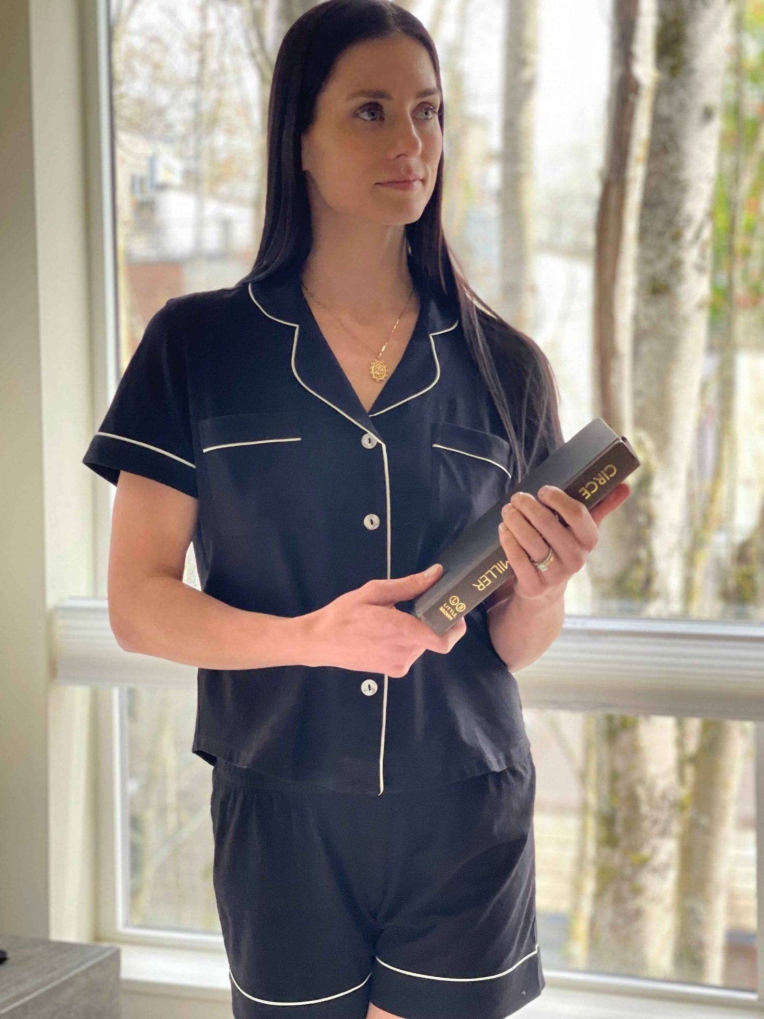 Classic Luxury Shorties Pajamas in Brushed Pima Cotton