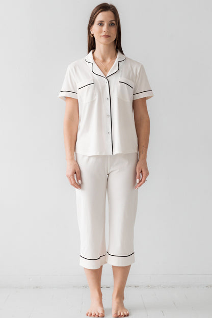 Classic Luxury Capri Pajamas in  Brushed Pima Cotton