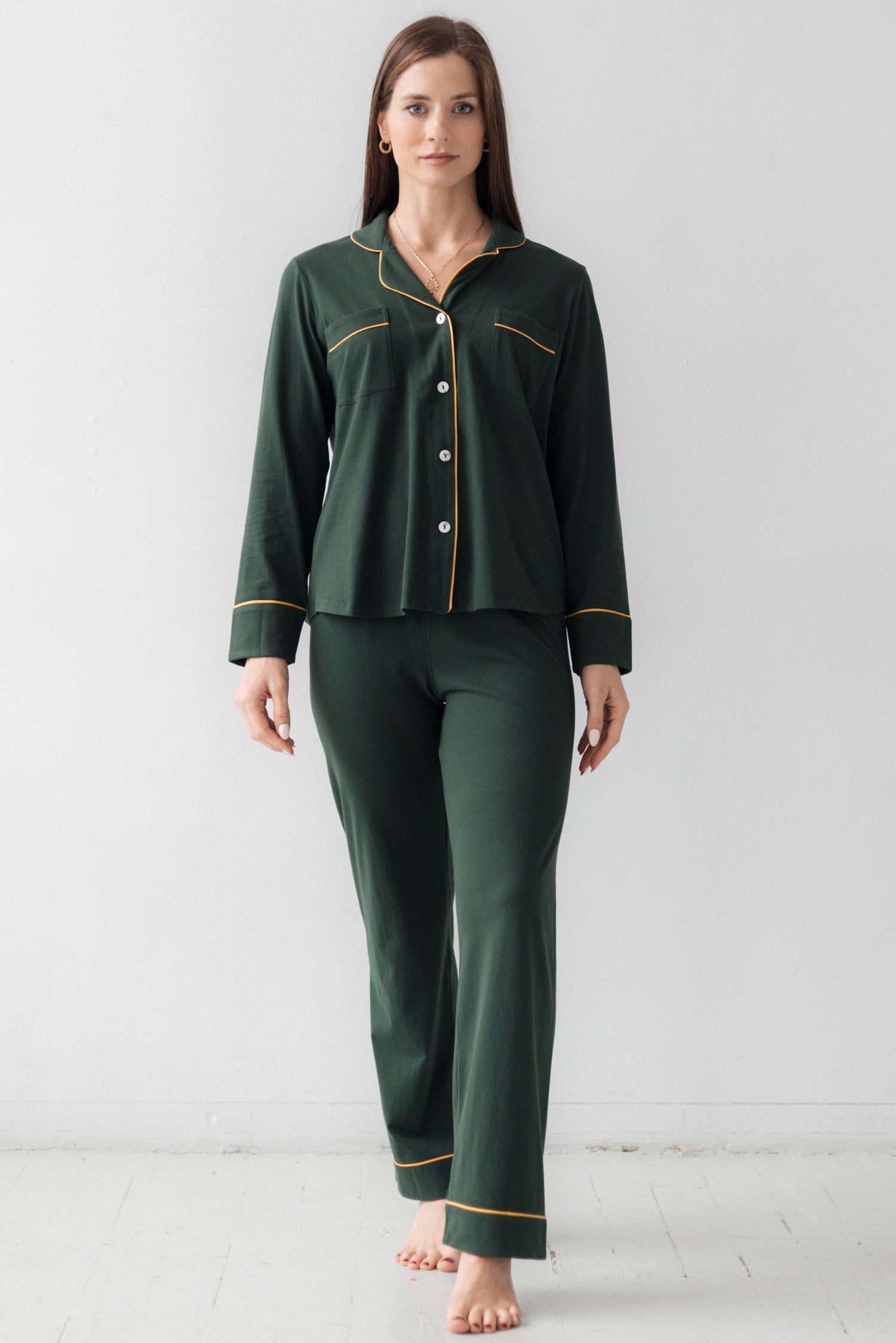 Classic Luxury Pajamas in Brushed Pima Cotton