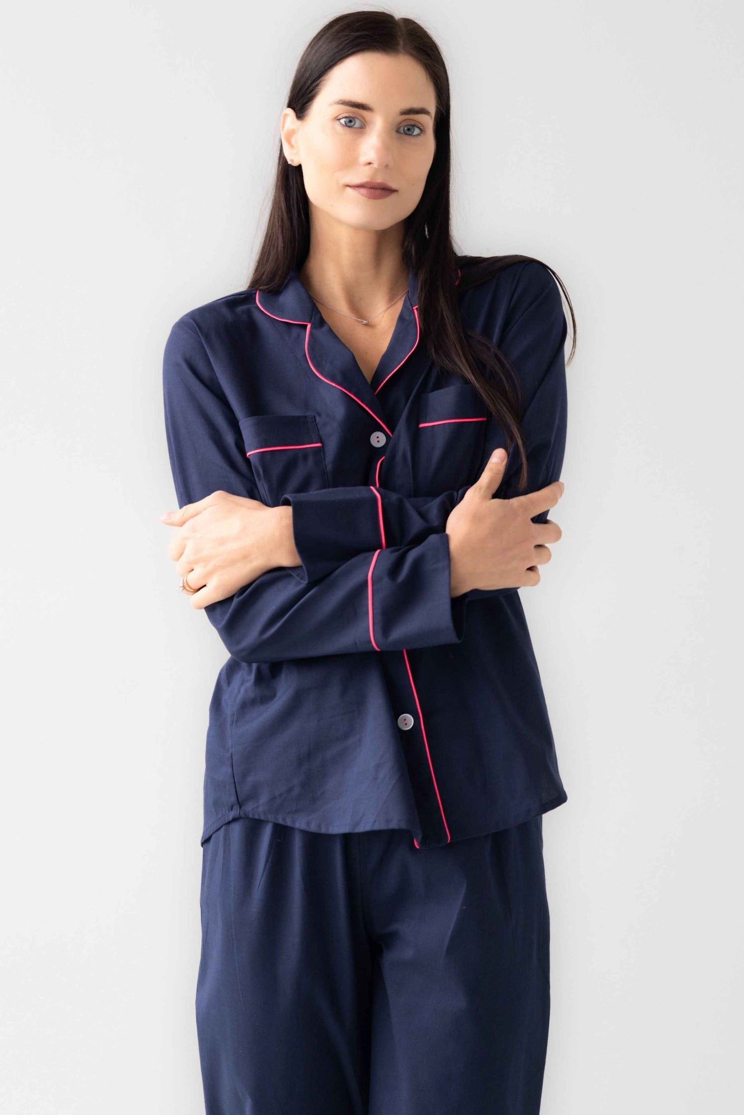 Classic Woven Cotton Pajama Set