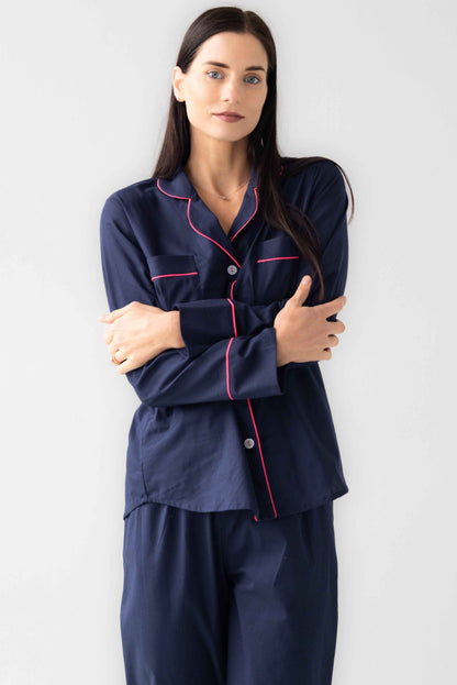 Classic Woven Cotton Pajama Set