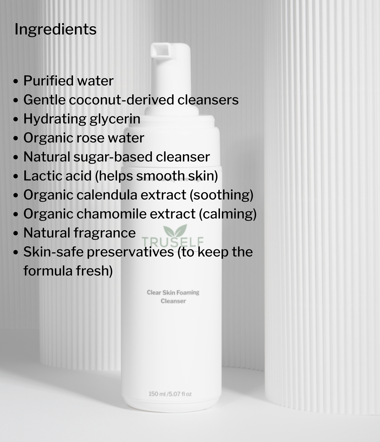 Clear Skin Foaming Cleanser by TruSelf Organics