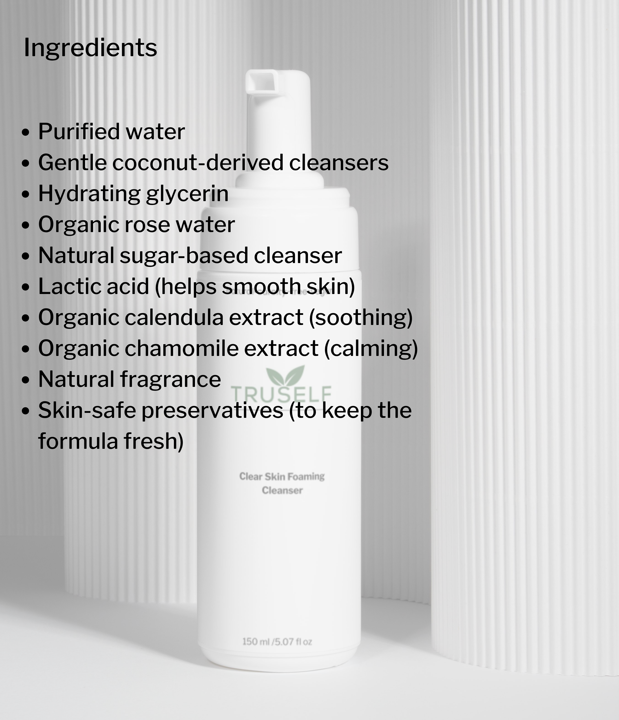 Clear Skin Foaming Cleanser by TruSelf Organics