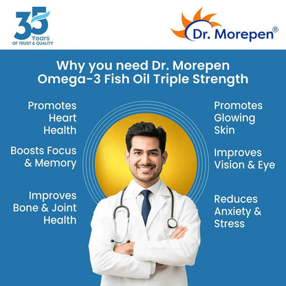 Dr. Morepen COD Liver Oil Softgels and Omega 3 Deep Sea Fish Oil Softgels Combo