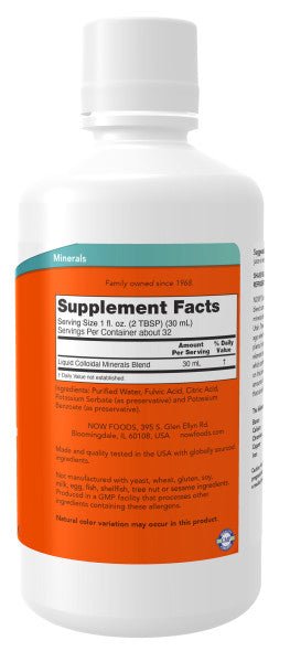 Colloidal Minerals - Essential Trace Minerals, Plant Derived, Unflavored by Country Life Natural Foods