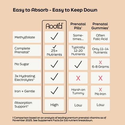 Essential Prenatal Nutrition + Electrolytes by Root&