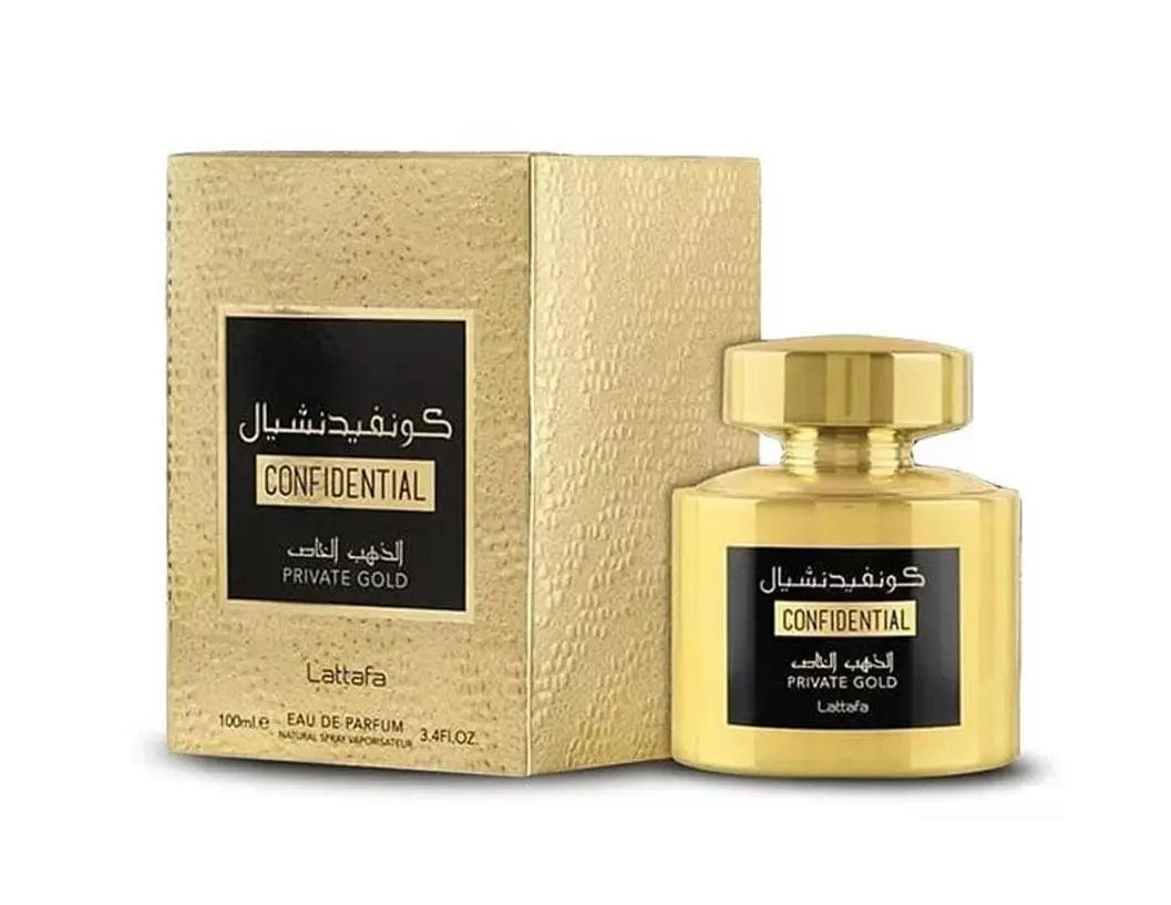 Confidential Private Gold By Lattafa Unisex 3.4 oz EDP Spray by perfumesandrea