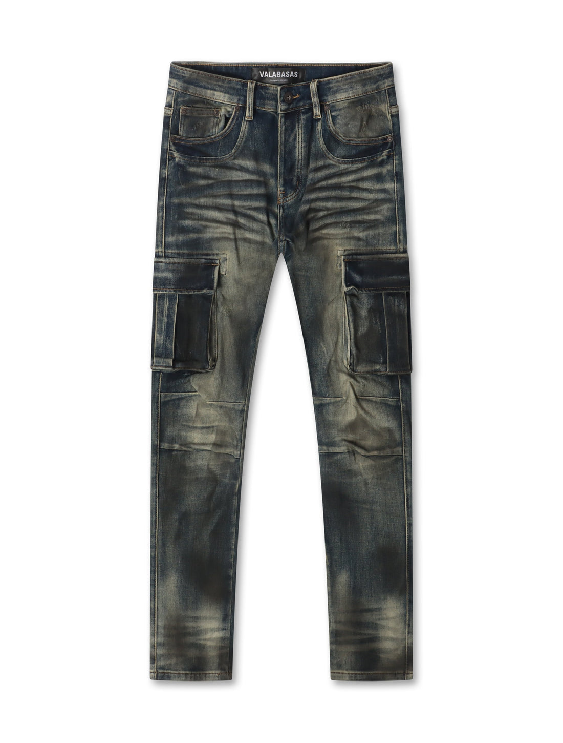 Valabasas Broken Skinny Jeans - Dirty Blue by Denim Exchange