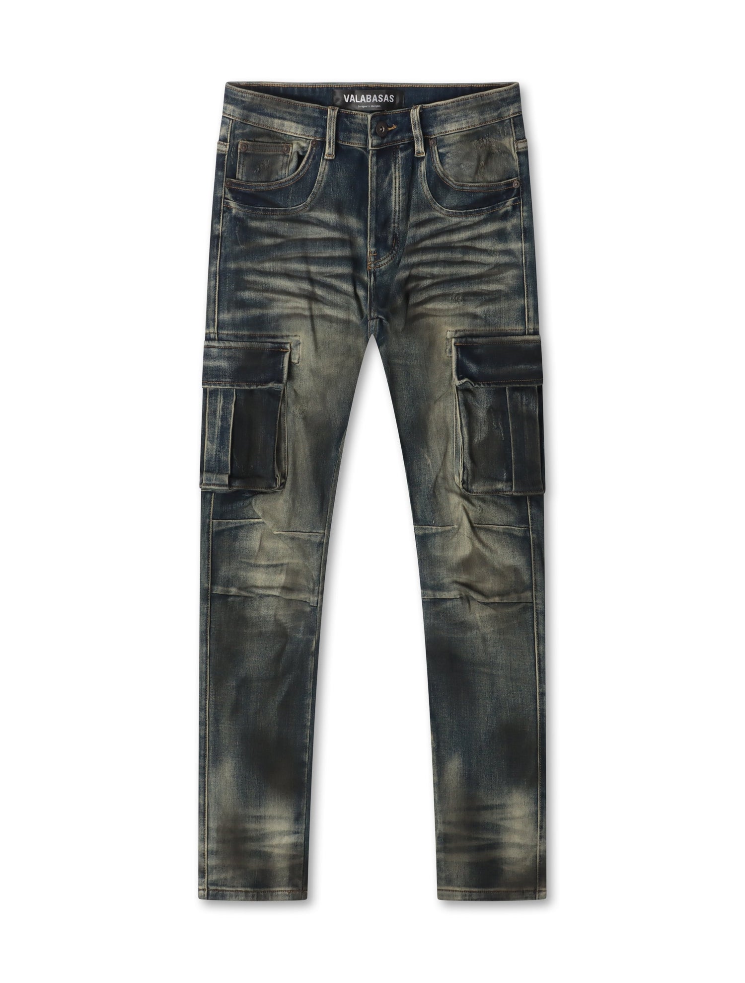 Valabasas Broken Skinny Jeans - Dirty Blue by Denim Exchange