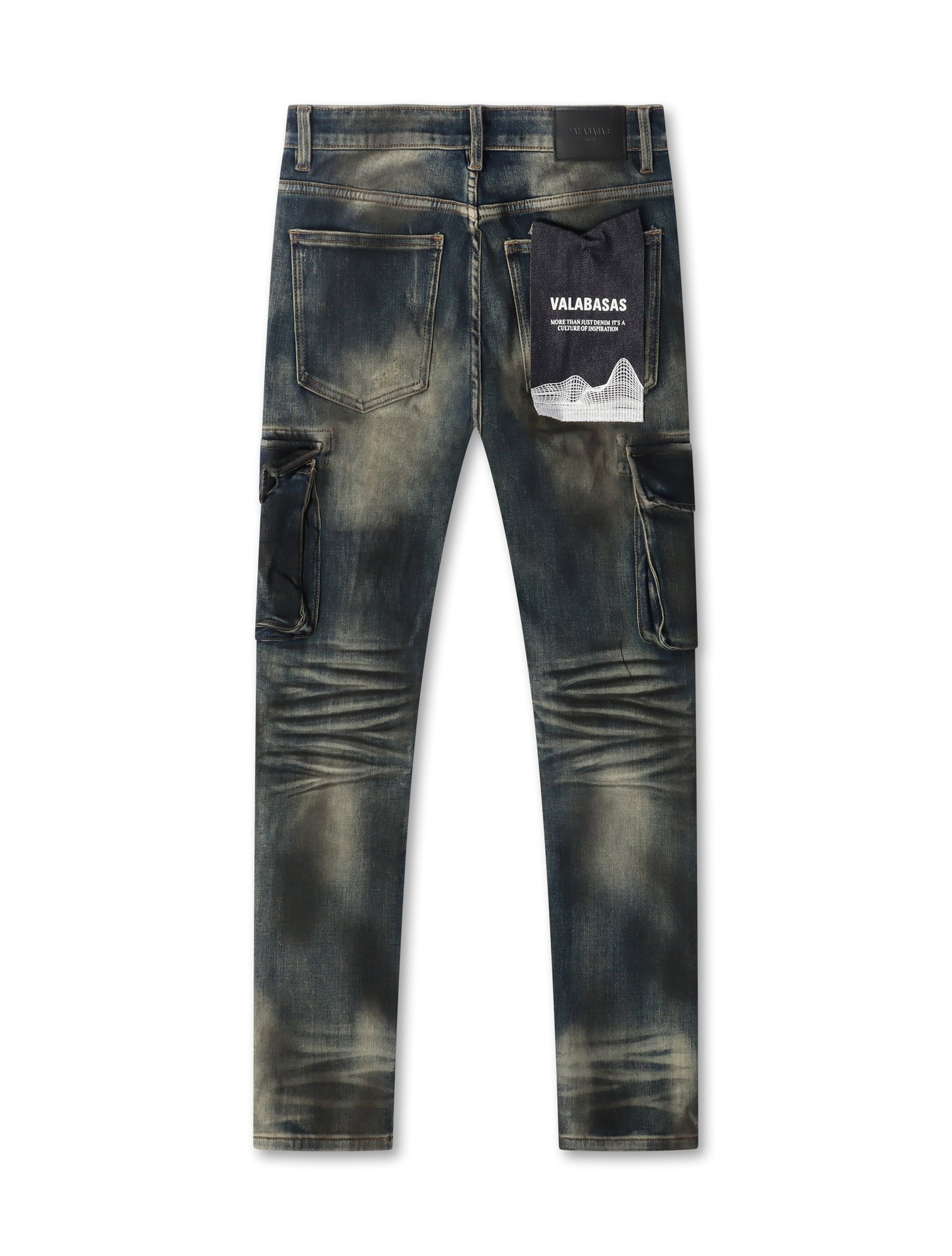 Valabasas Broken Skinny Jeans - Dirty Blue by Denim Exchange