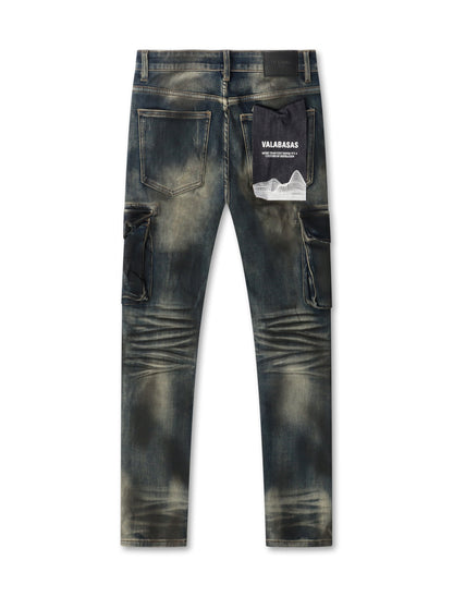 Valabasas Broken Skinny Jeans - Dirty Blue by Denim Exchange