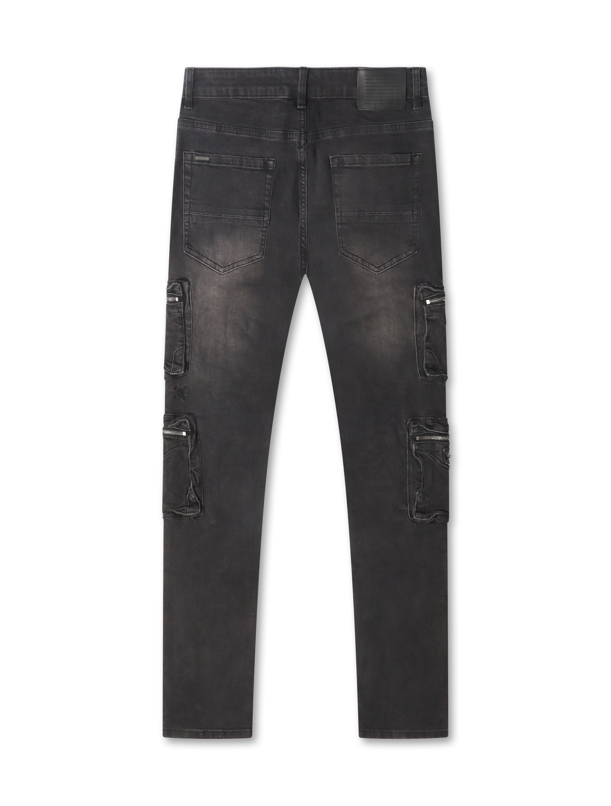 Serenede Poppy Cargo Skinny Jeans - Black by Denim Exchange