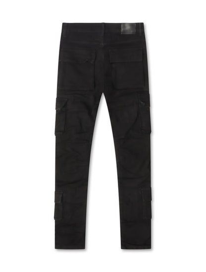 Valabasas Laddered Congo Skinny Jeans - Black by Denim Exchange