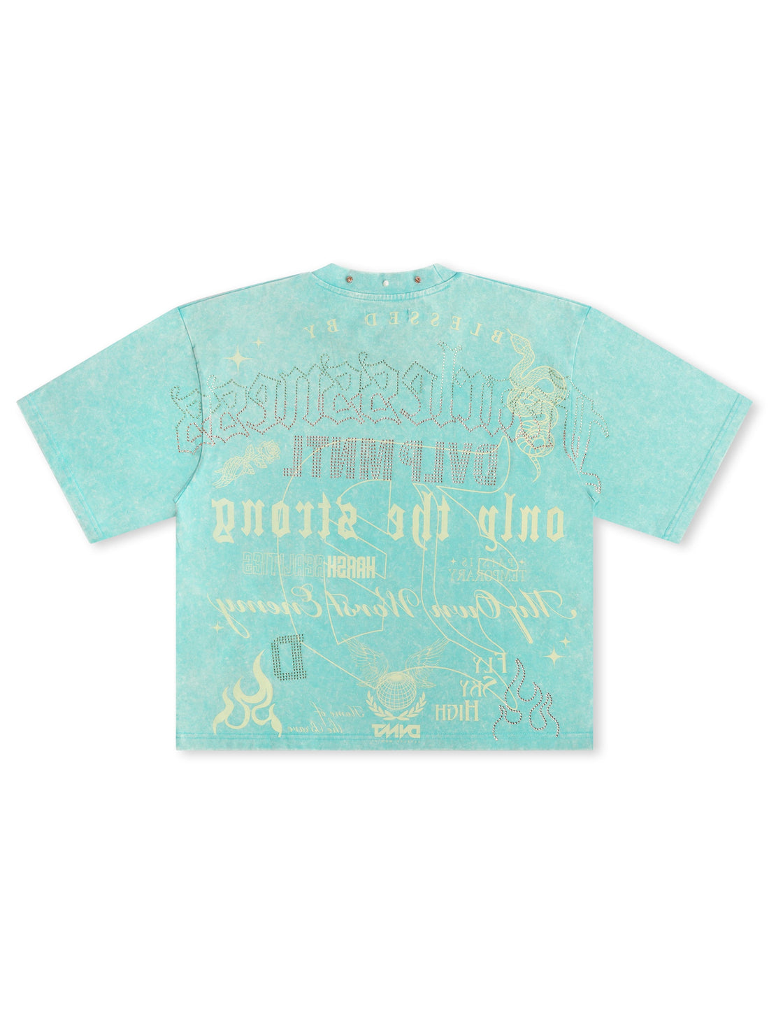 Rebel Denim Fearlesness Cropped Tee - Sage by Denim Exchange