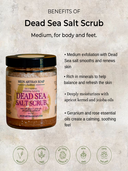 Dead Sea Salt Scrub | Medium by MION Artisan Soap Co.