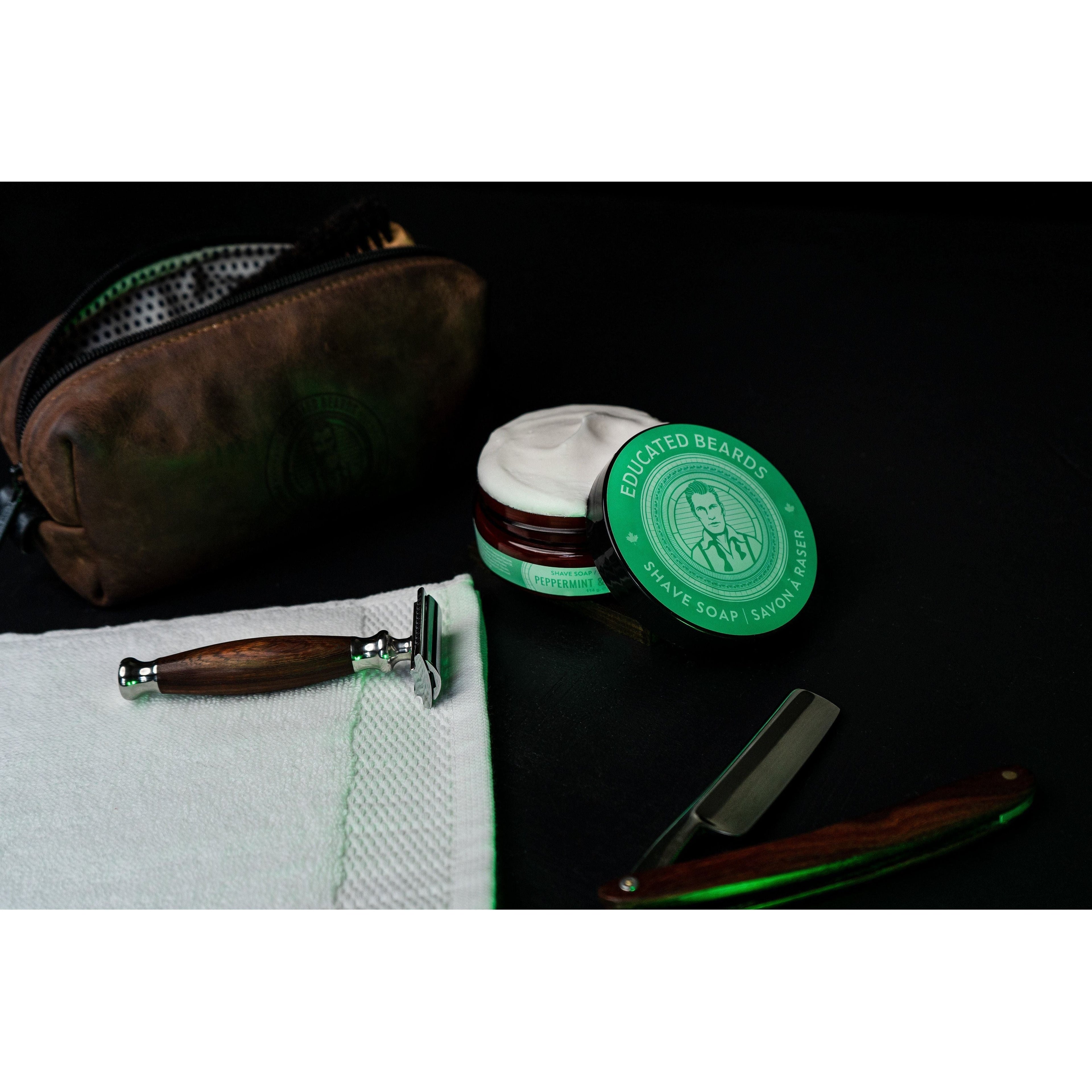 Educated Beards Peppermint &amp; Cedarwood Shave Soap 4 oz by Pasteur Pharmacy