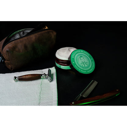 Educated Beards Peppermint &amp; Cedarwood Shave Soap 4 oz by Pasteur Pharmacy