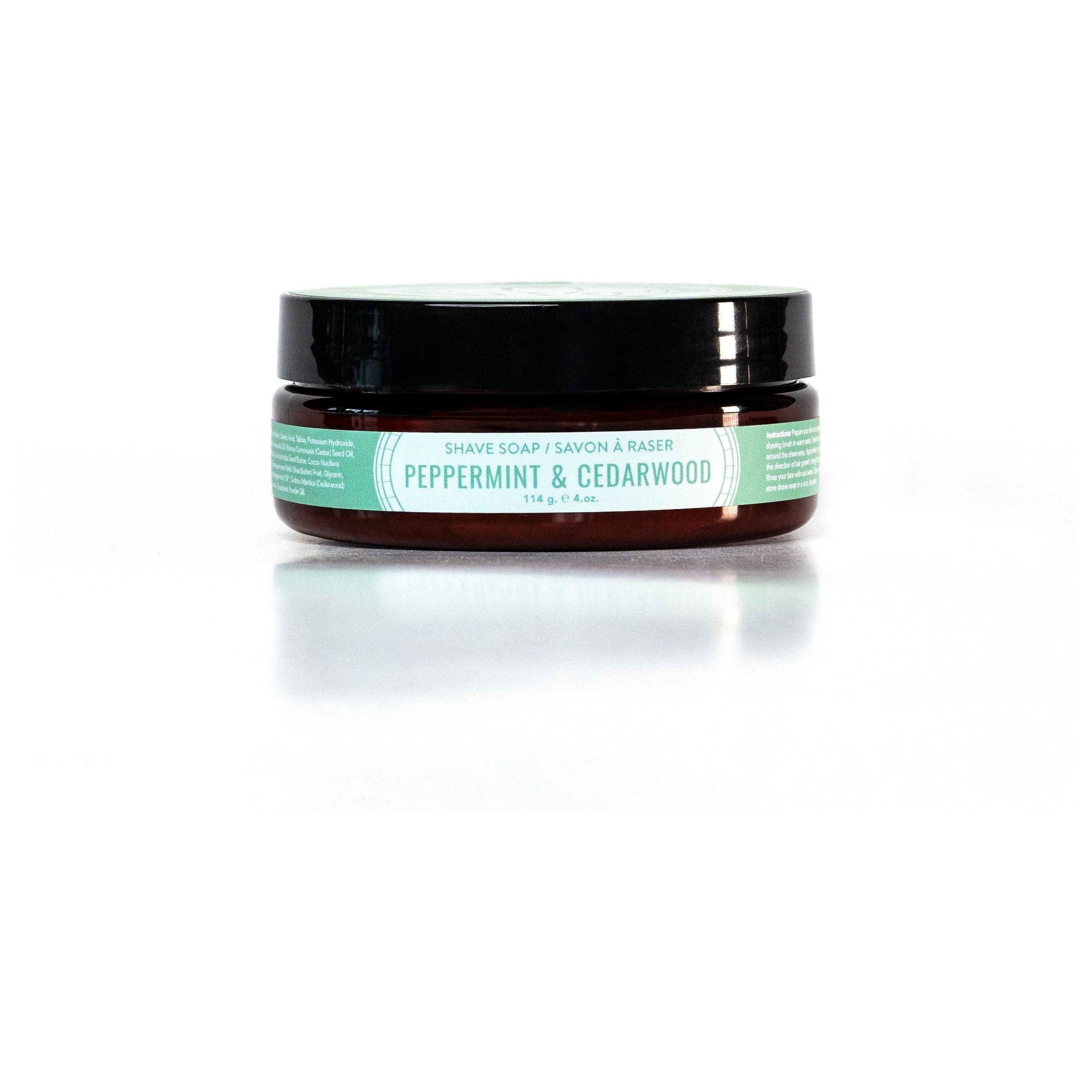 Educated Beards Peppermint &amp; Cedarwood Shave Soap 4 oz by Pasteur Pharmacy