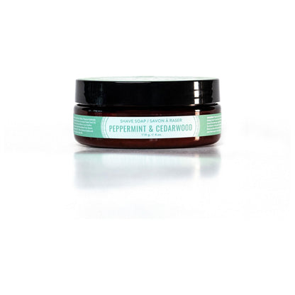 Educated Beards Peppermint &amp; Cedarwood Shave Soap 4 oz by Pasteur Pharmacy