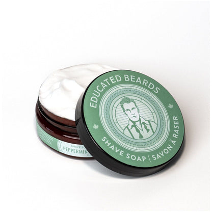 Educated Beards Peppermint &amp; Cedarwood Shave Soap 4 oz by Pasteur Pharmacy