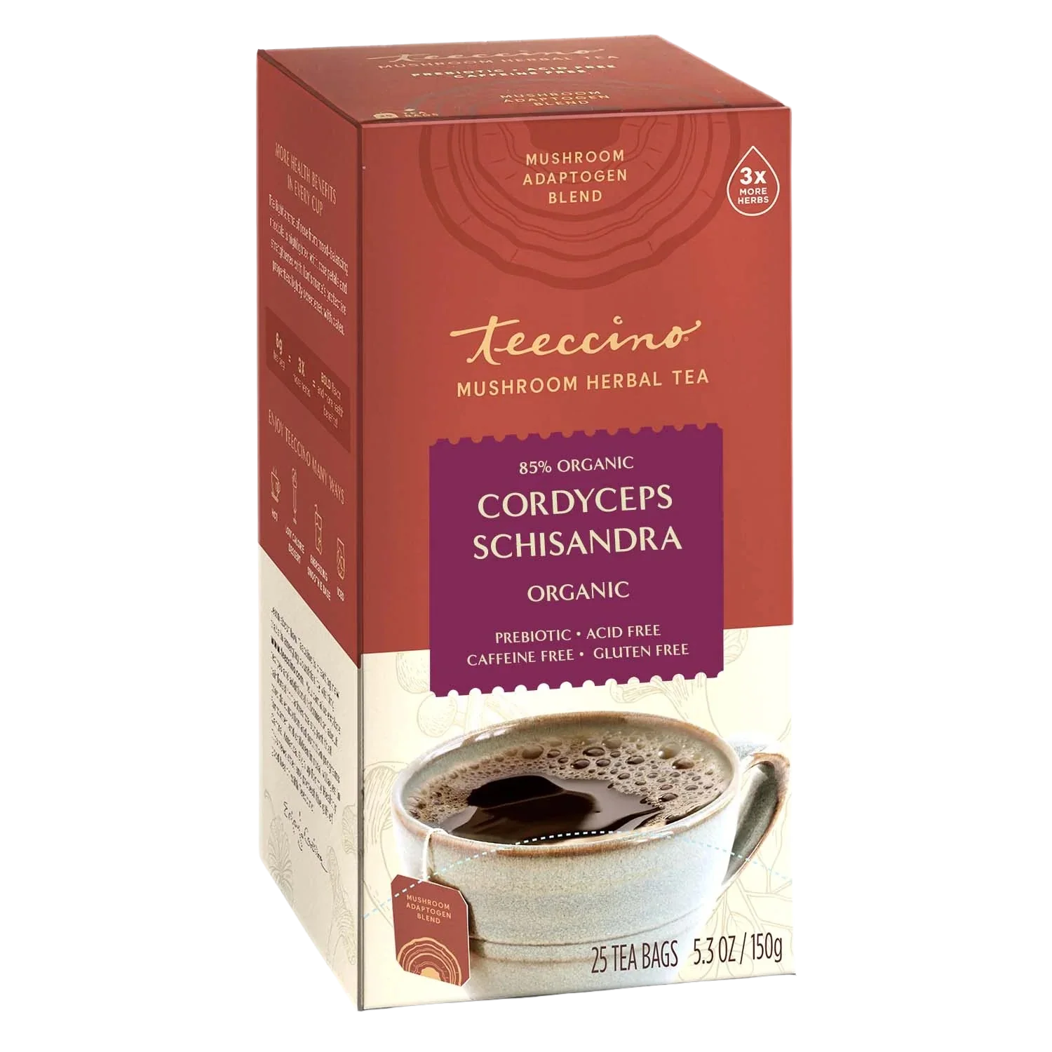 Cordyceps Schisandra Cinnamon Berry Mushroom Herbal Tea