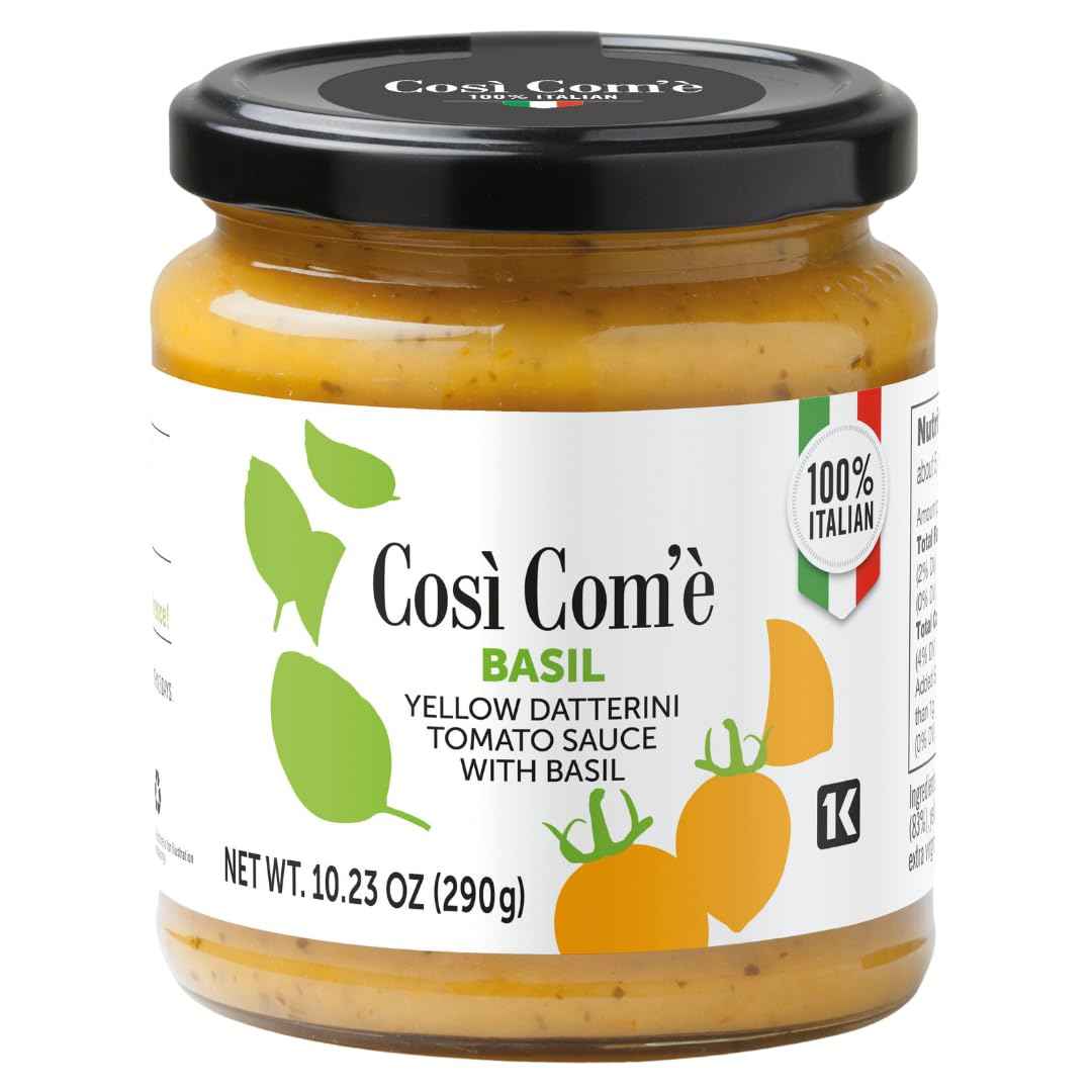 Così Com’è, Yellow Tomato Pasta Sauce with Basil – 10.23 oz (290 g)